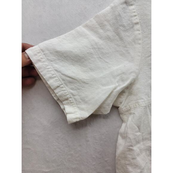 David Dart 100% Linen Pullover Top with Front Pocket, Sz P - Picture 4 of 13